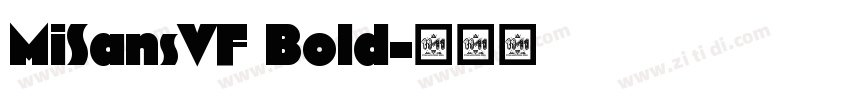 MiSansVF Bold字体转换